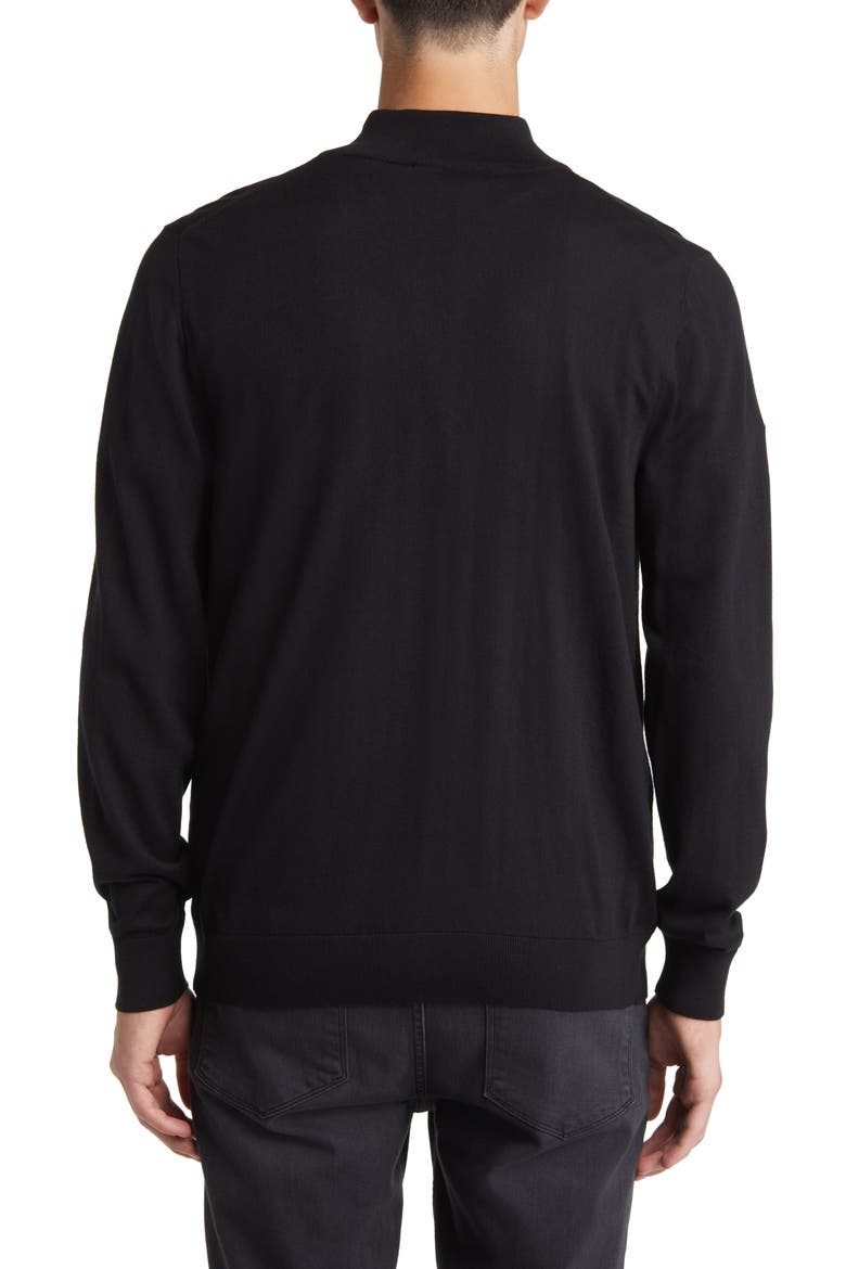 Quarter Zip Sweater, Alternate, color, BLACK