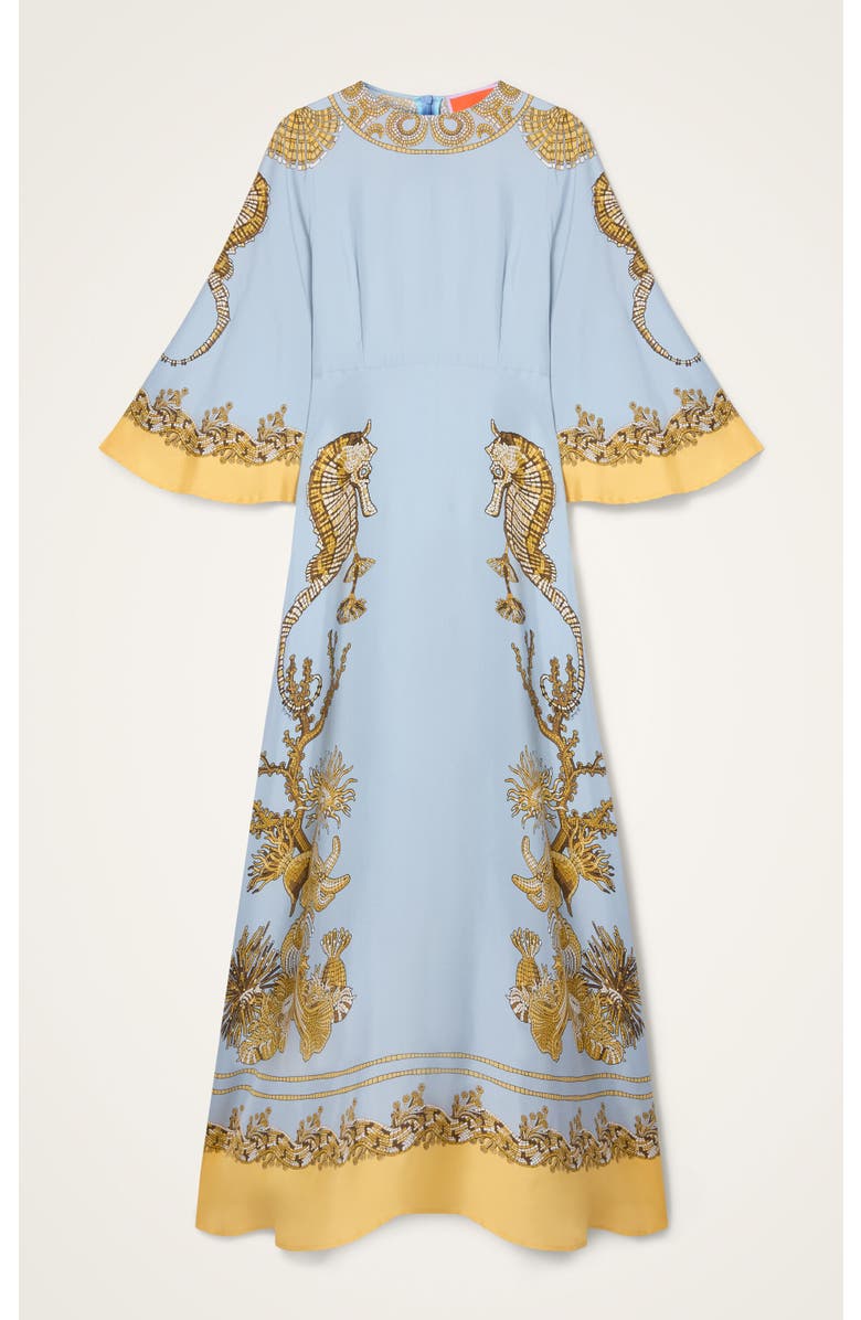 La DoubleJ Long Sorella Dress, Alternate, color, Oceania Placée Light Blue