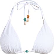La Blanca Shellbound Eyelet Triangle Bikini Top