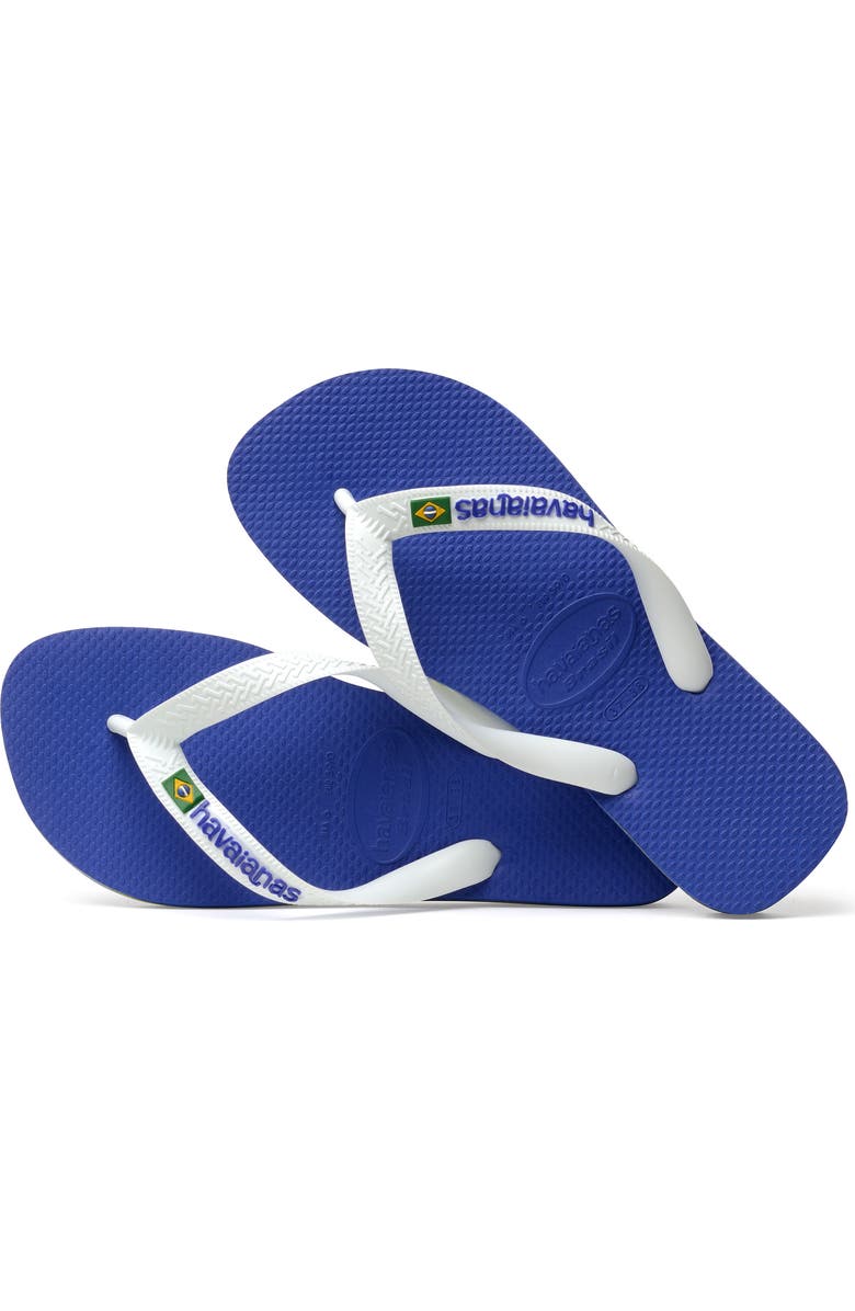 Havaianas Brazil Logo Flip Flop, Alternate, color, Marine Blue