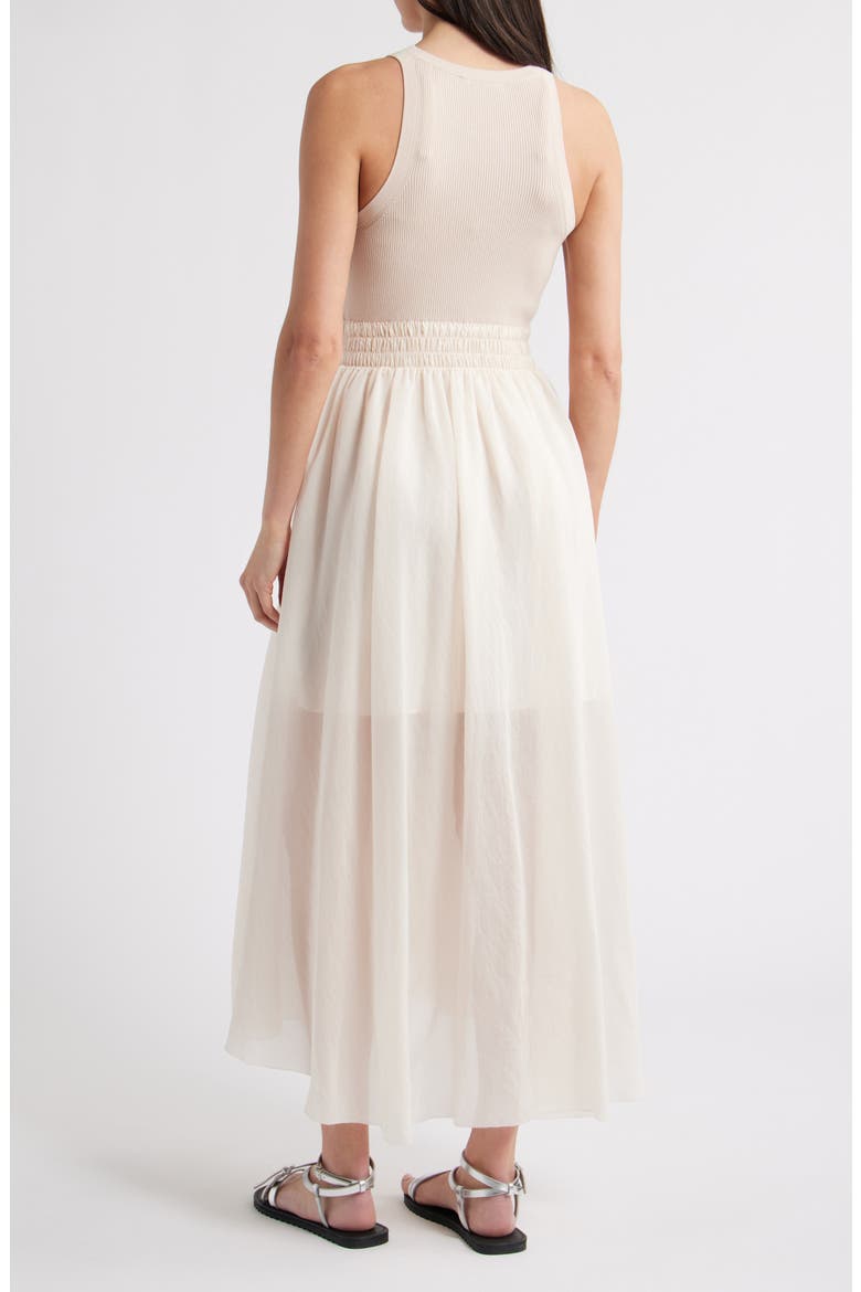Zenia Sleeveless Asymmetric Hem Dress, Alternate, color, ALMOND WHITE