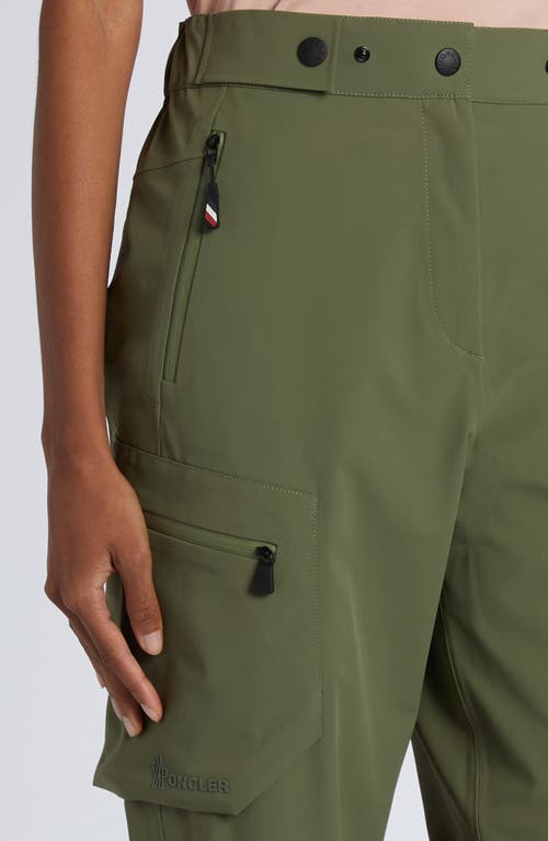 Shop Moncler Grenoble Day-namic Stretch Nylon Cargo Pants In Russian Olive
