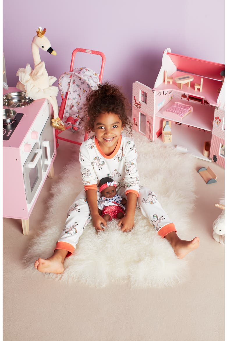 Wood Doll House, Alternate, color, PINK