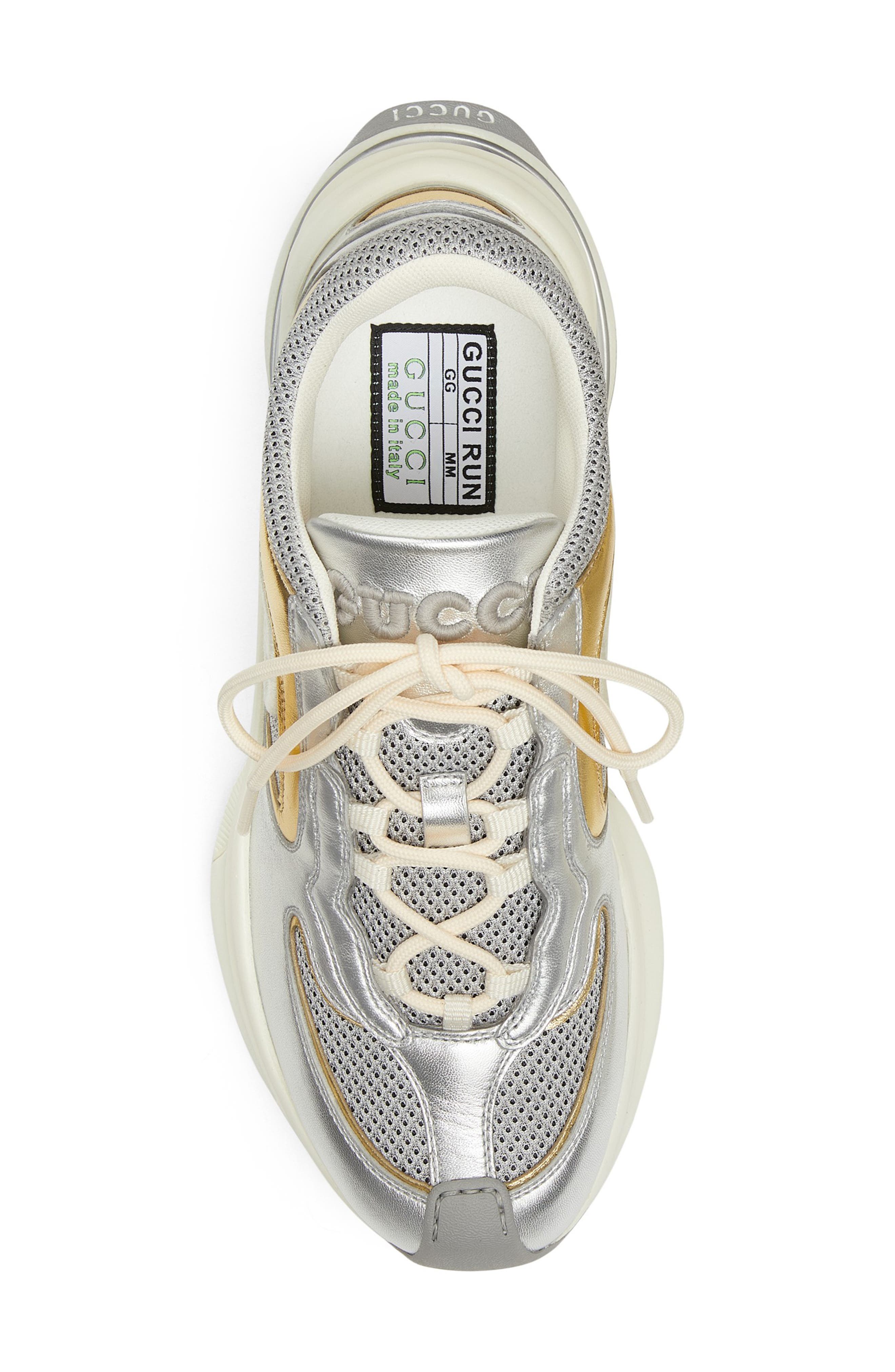 Gucci Run Mixed Media Sneaker, Alternate, color, 