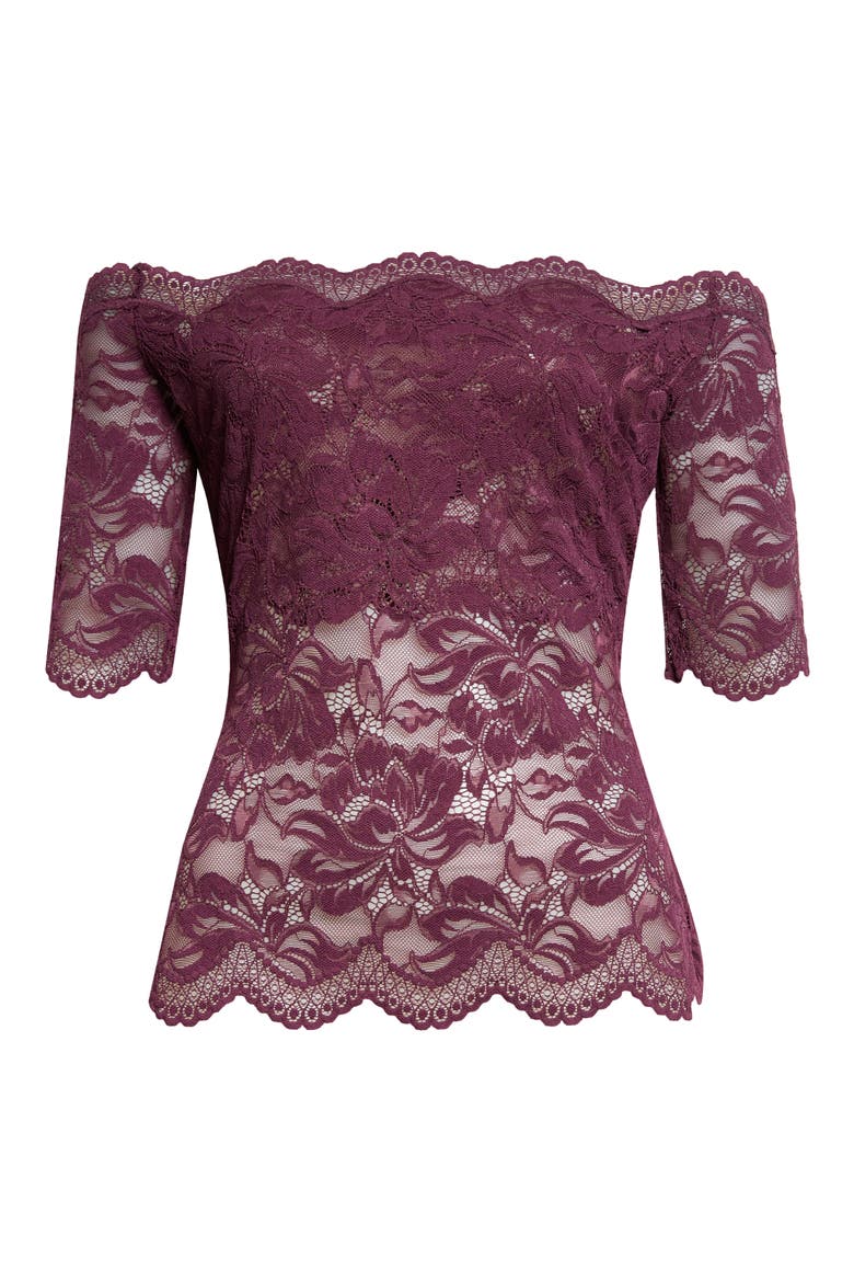 Layered Lace Top, Main, color, MAGENTA PURPLE
