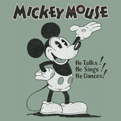 Mickey & Friends Classic He Talks He Sings He Dances Graphic T-shirt In Brown