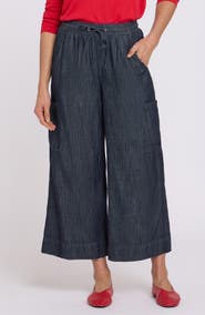 NYDJ Whitney Crop Wide Leg Drawstring Cargo Pants