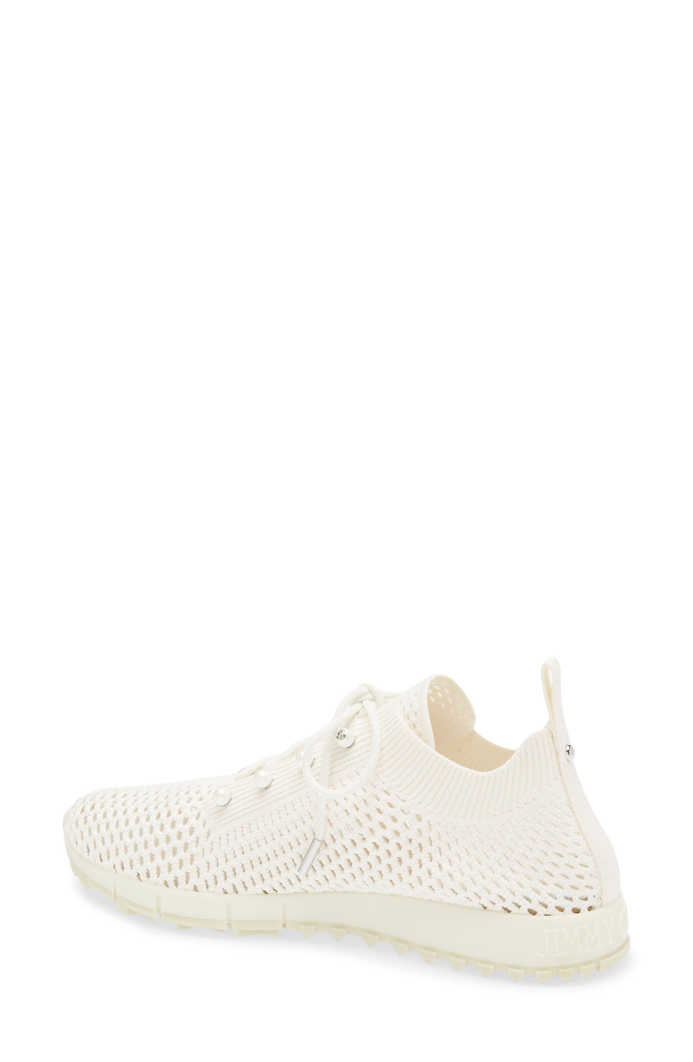 Veles Faux Pearl Knit Sneaker, Alternate, color, LATTE MIX