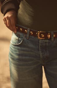 Madewell Studded Western Leather Belt