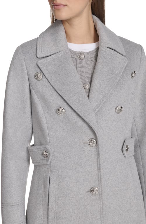 Kenneth Cole New York Notch Lapel Military Coat In Gray