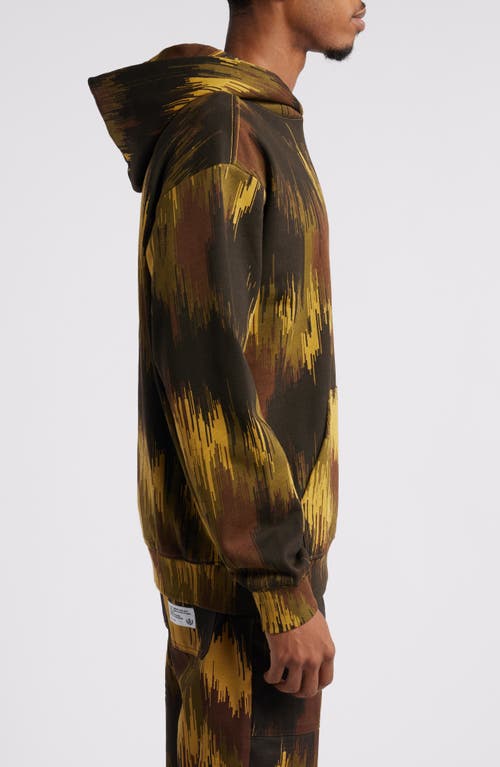 Icecream Drip Camo Pullover Hoodie In Brown