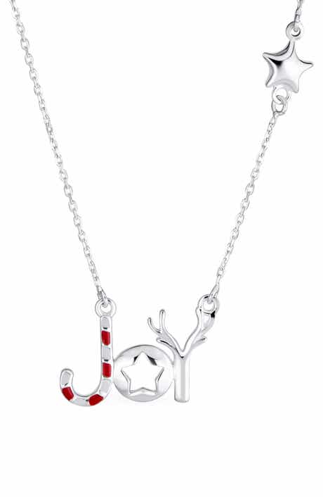BLING JEWELRY Christmas Joy Pendant Necklace