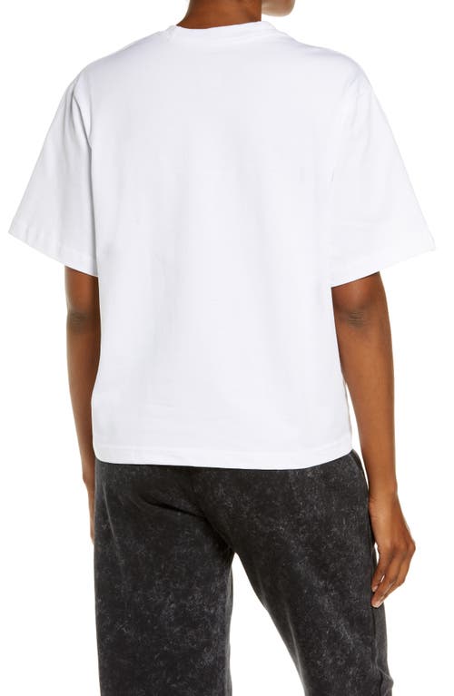 Nike Womens Nsw Essential Lbr Crew T-shirt In White/black