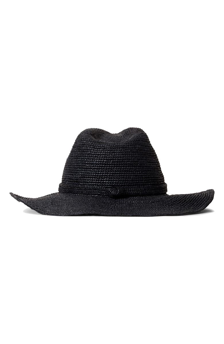 Janessa Leoné Sacha Straw Cowboy Hat, Alternate, color, Navy