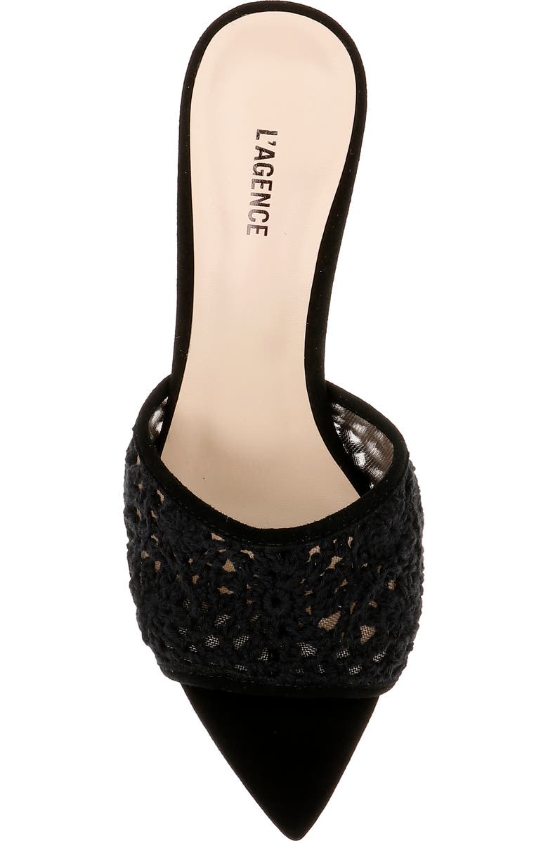 L'AGENCE Armande Pointed Toe Slide Sandal, Alternate, color, Black