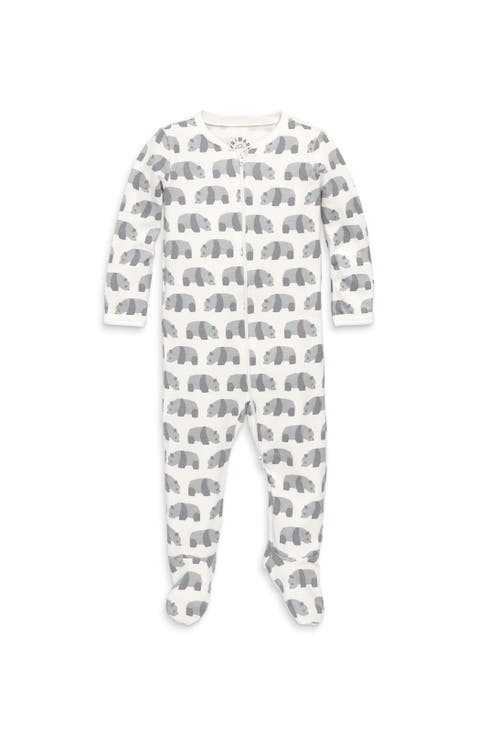 Baby Organic Animal Friends Zip Footie
