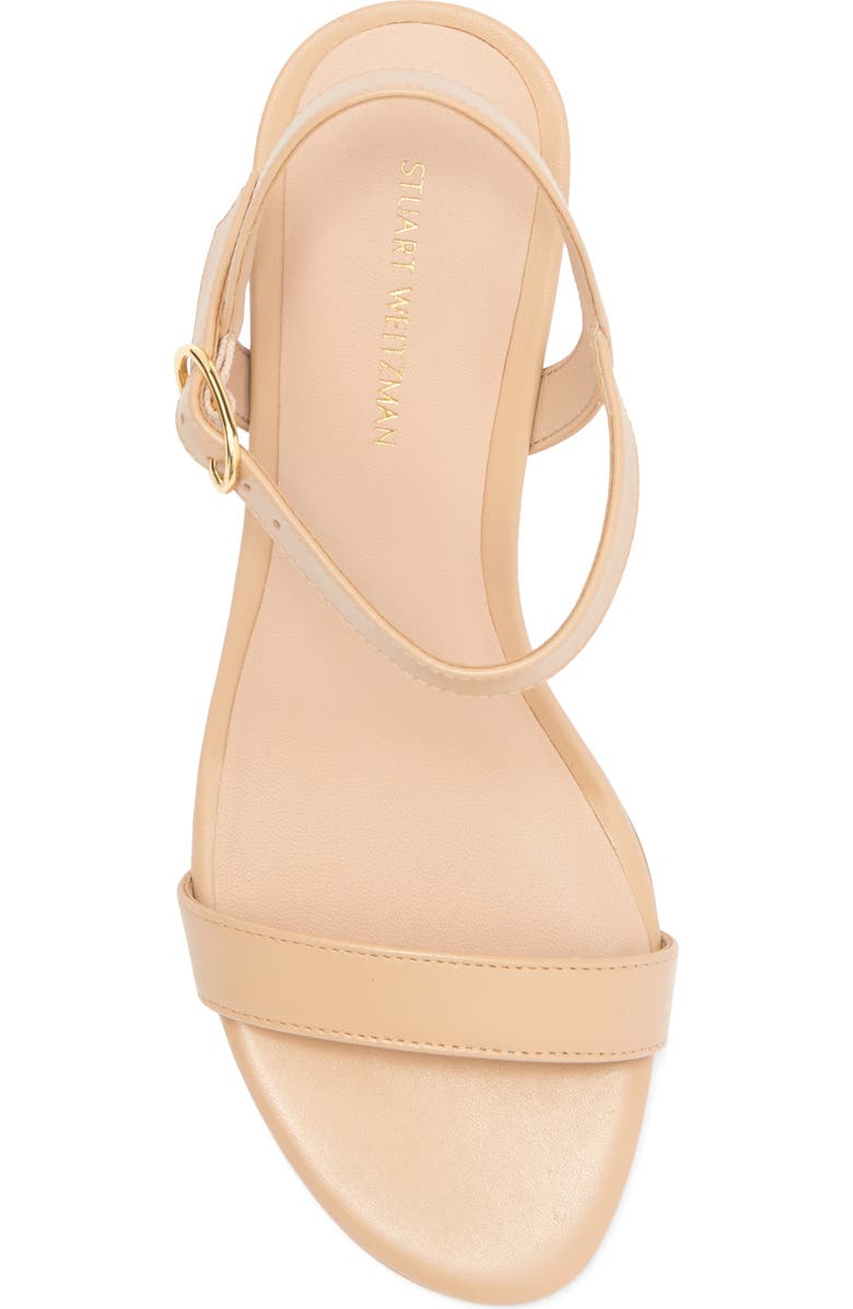 Stuart Weitzman Dancer 75 Wedge Sandal, Alternate, color, Golden Beige