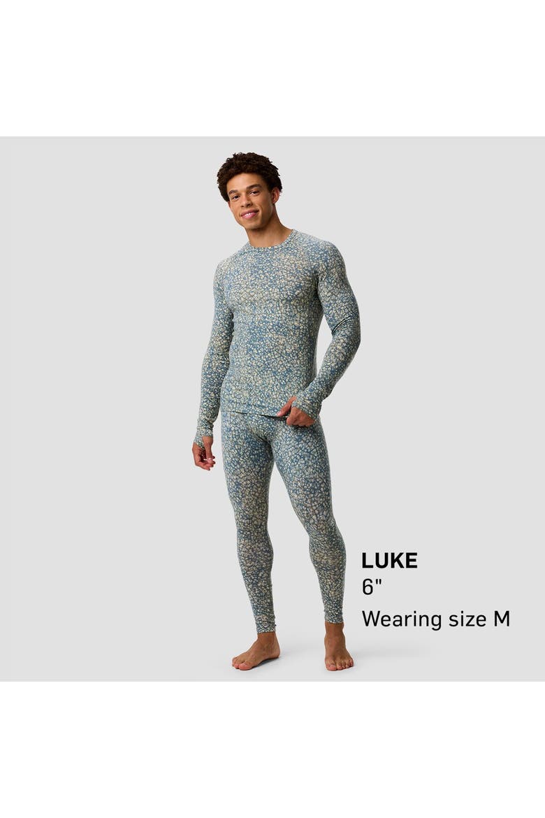 Cedars Rws Merino Lt-Wt Baselayer Crew Top - Men's, Alternate, color, Goat Gray Bonneville Print