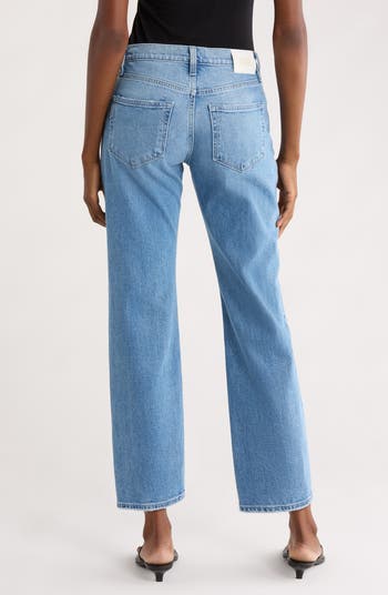 Morgan Mid Rise Ankle Straight Leg Jeans