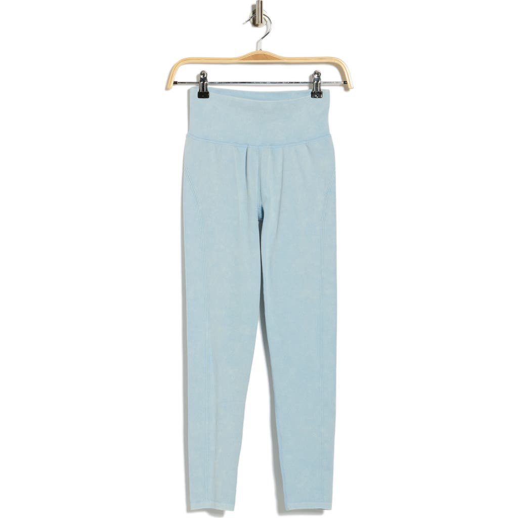 Yogalicious Stonewash Seamless Dream Vibes Leggings In Blue
