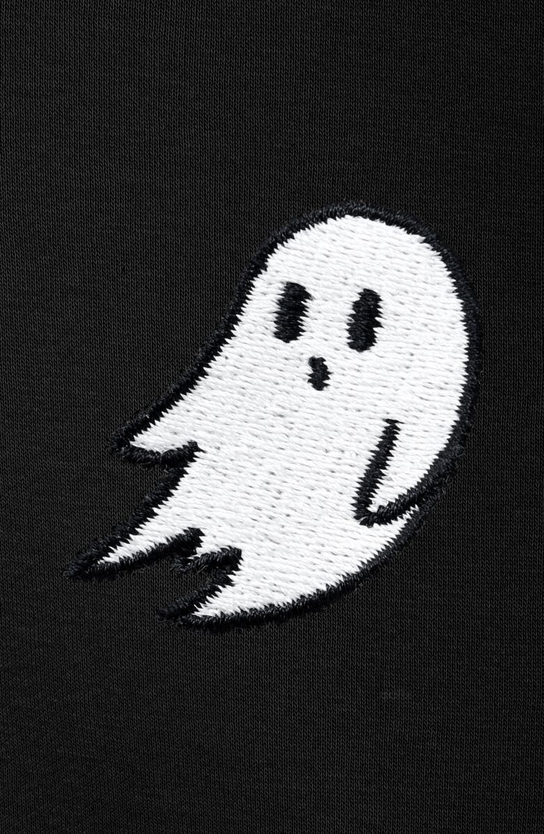 Dalix Mens Ghost Cozy Lined Hoodie, Alternate, color, Black