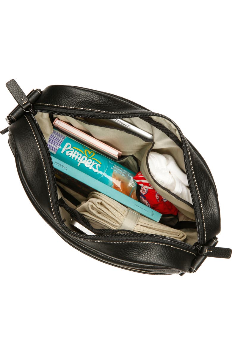 Storksak 'Jamie' Leather Diaper Bag, Alternate, color,