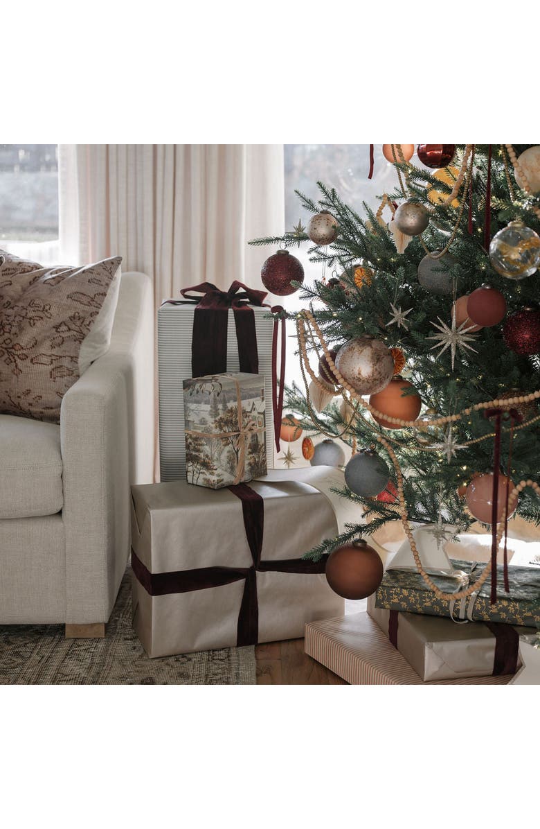 CG Hunter 3" Flocked Bordeaux Glass Ornament, Alternate, color, Bordeaux