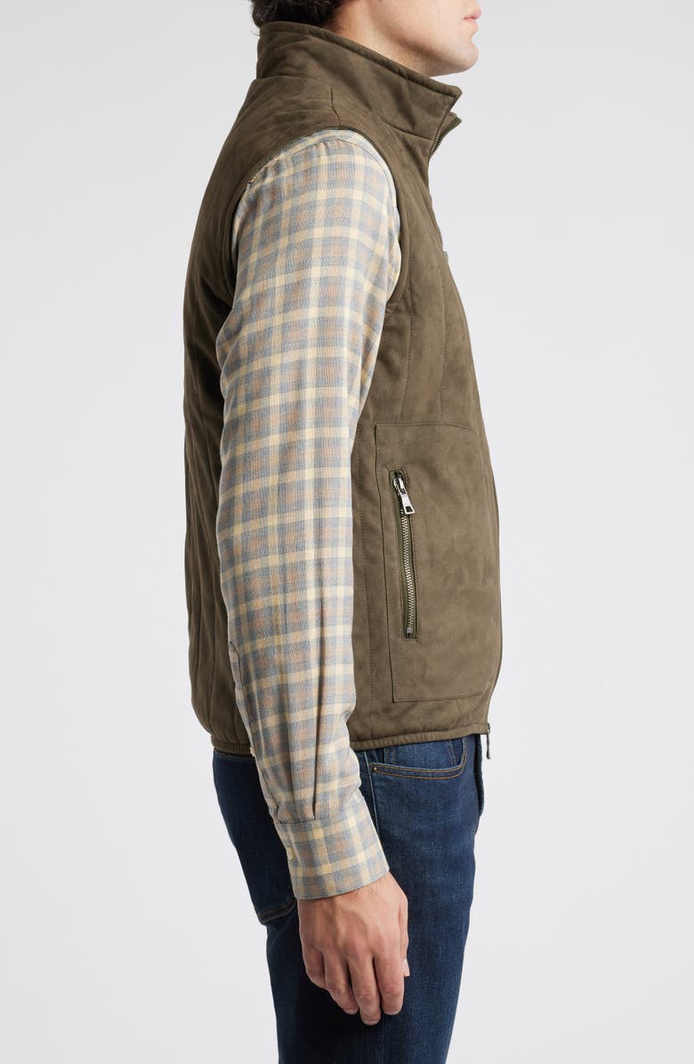 Scott Barber Faux Suede Quilted Vest, Alternate, color, 