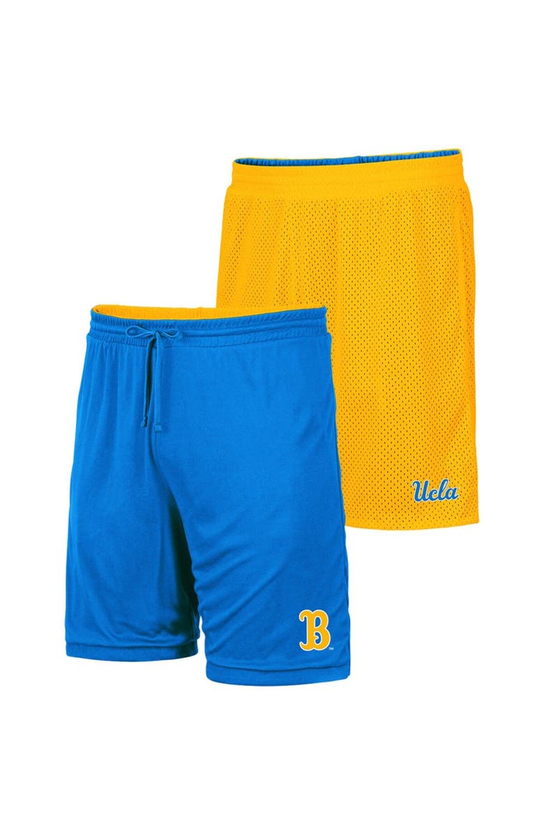 COLOSSEUM Men's Colosseum Gold/Light Blue UCLA Bruins Wiggum Reversible Shorts, Main, color,