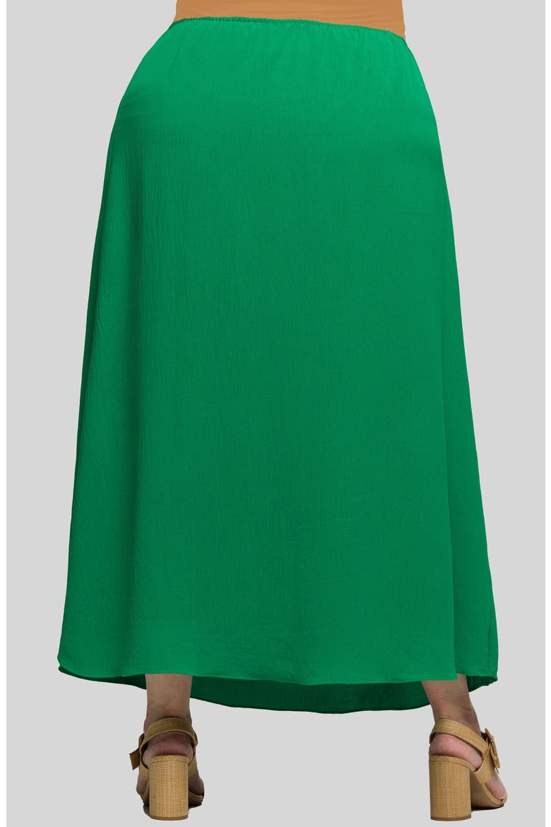 Pull-On Maxi Skirt, Alternate, color, GREEN