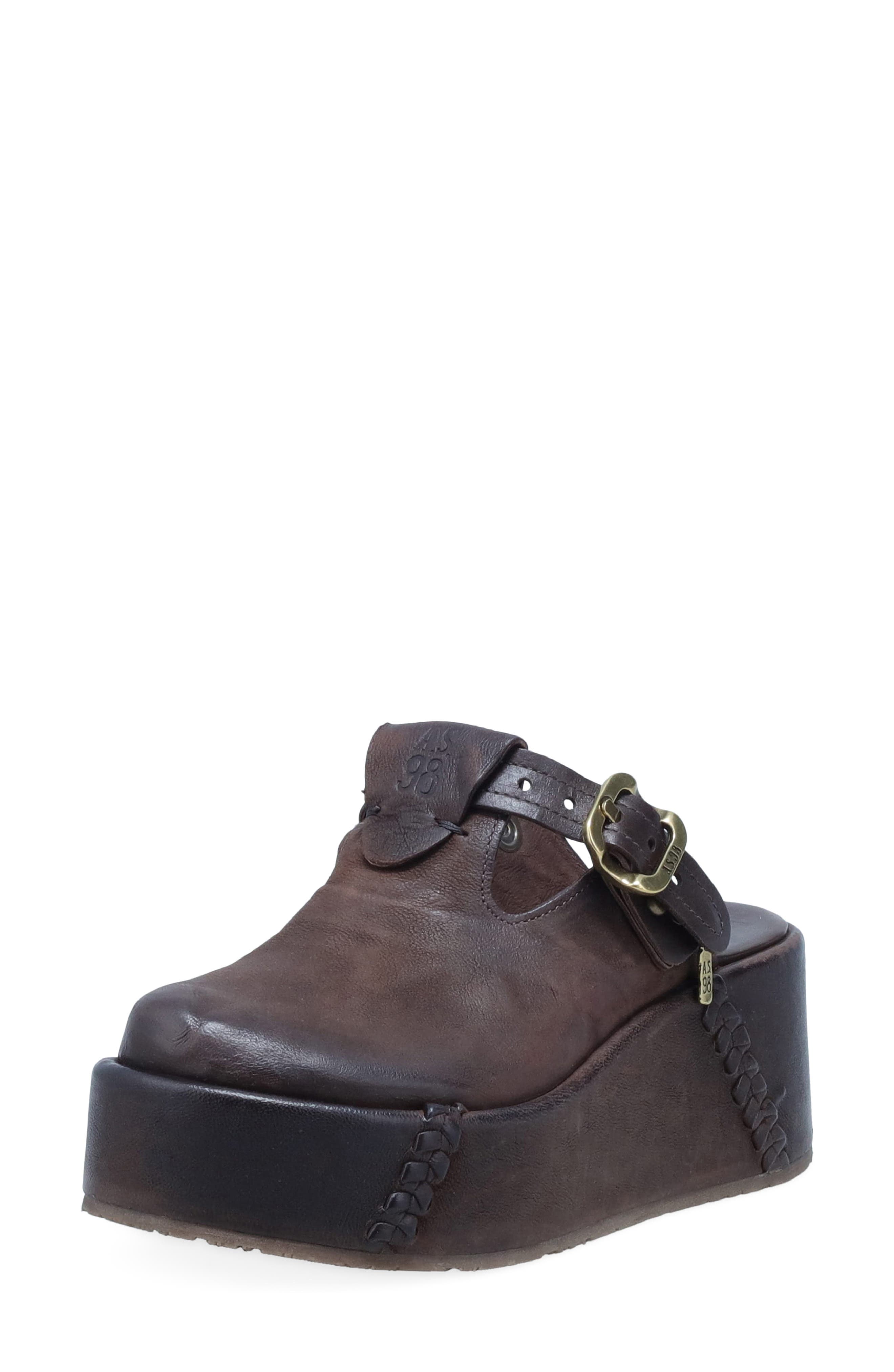 A.S.98 Monroe Platform Clog, Main, color, Brown