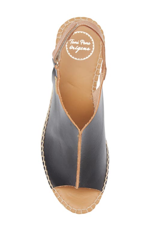 Toni Pons 'lugano' Espadrille Wedge Sandal In Black