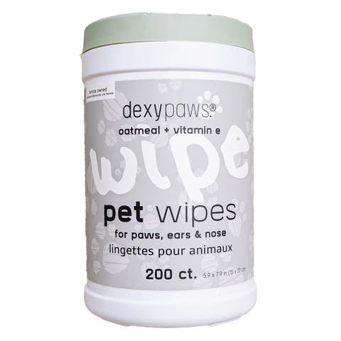 Pet Wipes Oatmeal & Vitamin E, 200Ct