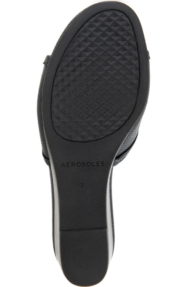 Aerosoles Wava Wedge Slide Sandal, Alternate, color, Black Pebbled Faux Leather