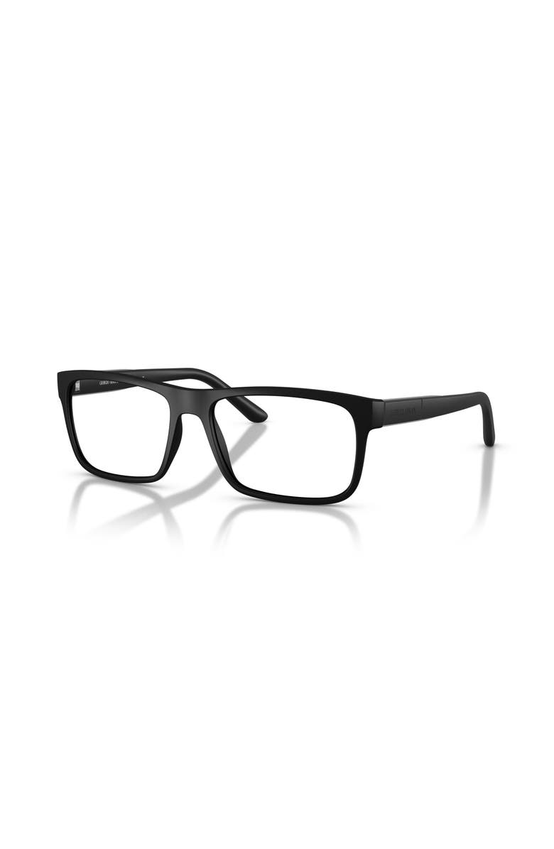 Giorgio Armani 54mm Rectangle optical glasses, Main, color, Black