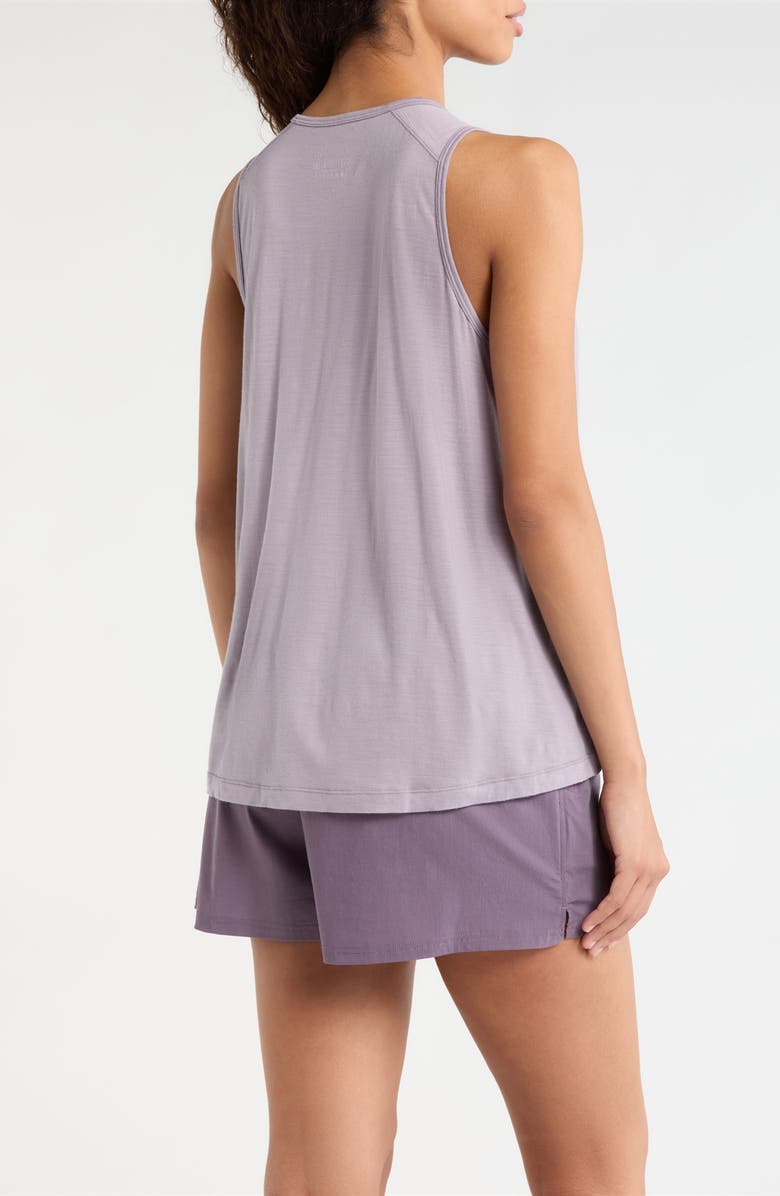 Smartwool Ultralite High Neck Merino Wool Blend Tank, Alternate, color, Purple Storm