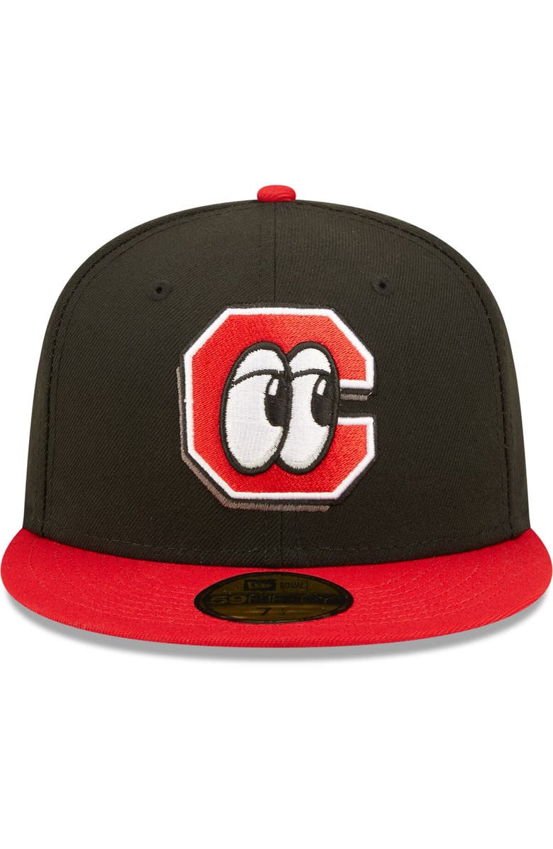 New Era Men's New Era Black Chattanooga Lookouts Authentic Collection Road 59FIFTY Fitted Hat, Alternate, color, 