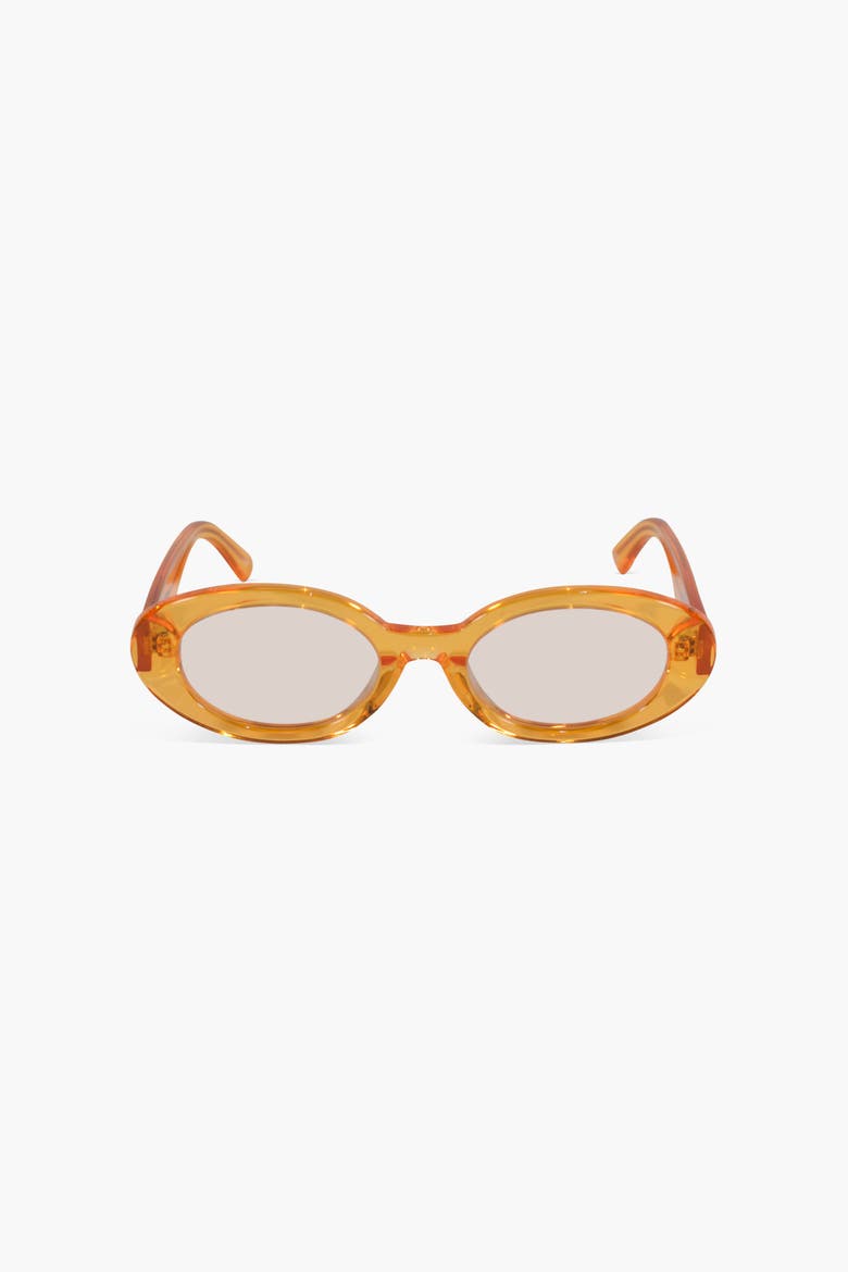 OVAL Sunglasses, Main, color, Orange