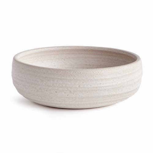Napa Home & Garden 5" X 16" Chryssa Ceramic Matte Decorative Bowl Centerpiece For All Seasons In White