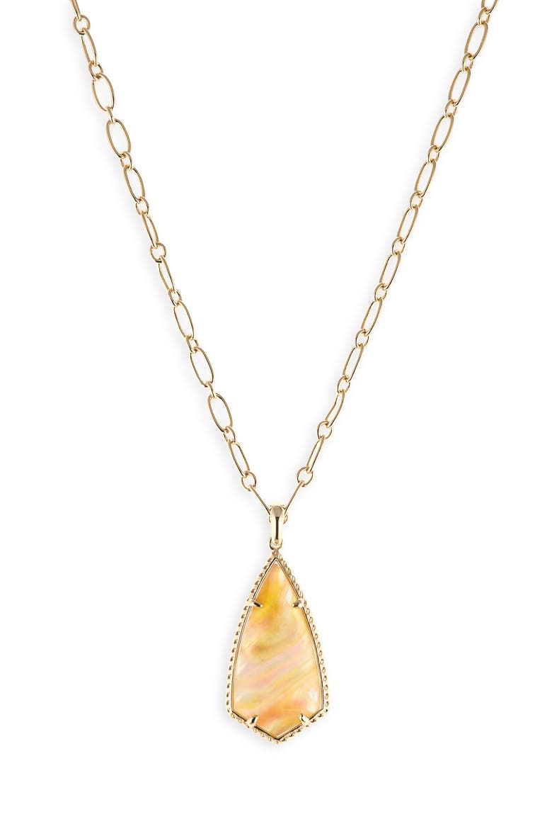 Camry Long Pendant Necklace, Alternate, color, GOLD IRIDESCENT ABALONE