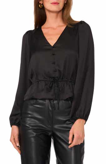Satin Peplum Top