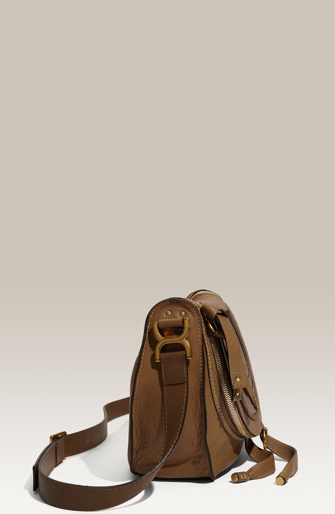 'Marcie' Leather Crossbody Bag, Alternate, color, NUT