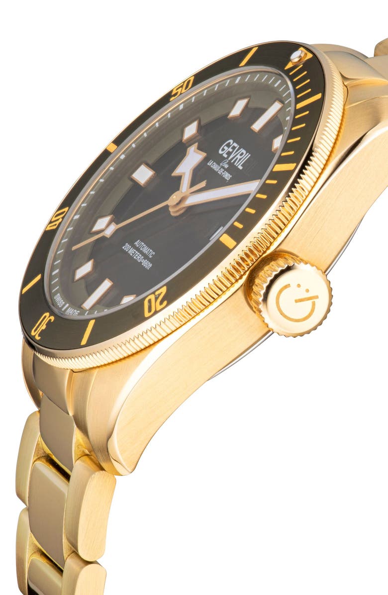 GEVRIL Yorkville Bracelet Watch, 43mm, Alternate, color, Gold