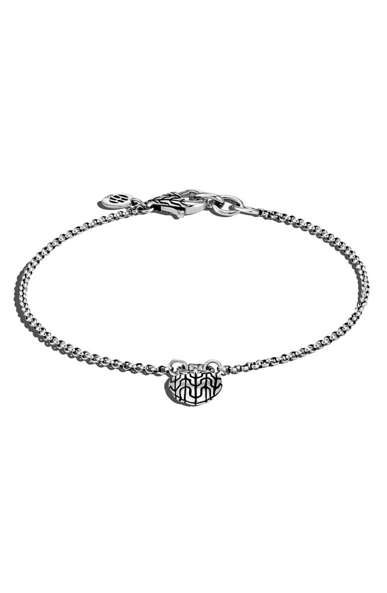 John Hardy Silver Heart Charm Bracelet, Alternate, color, Silver