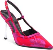 AZALEA WANG Vena Jacquard Slingback Pump