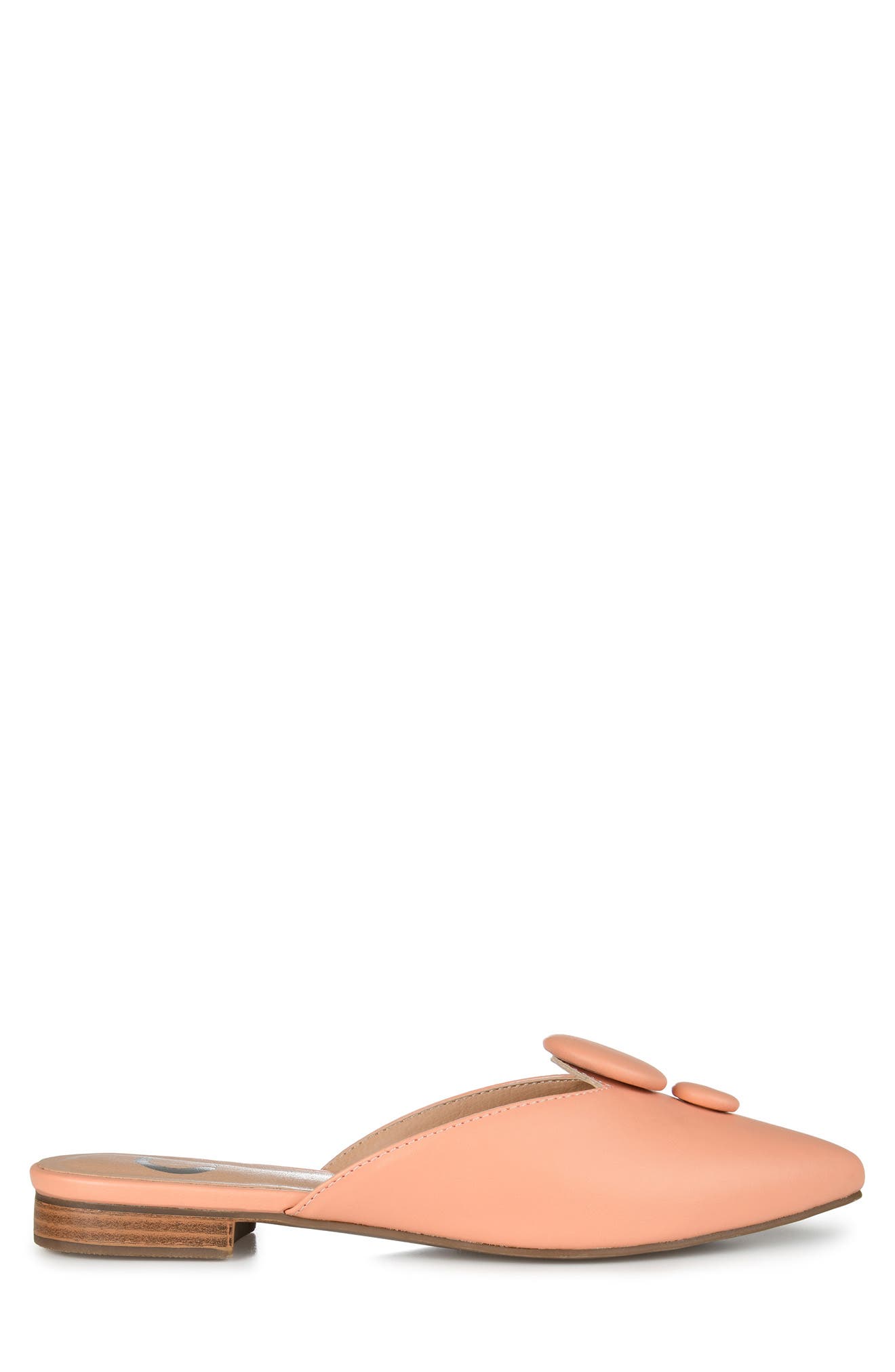 Journee Collection Mallorie Almond Toe Mule, Alternate, color, Coral