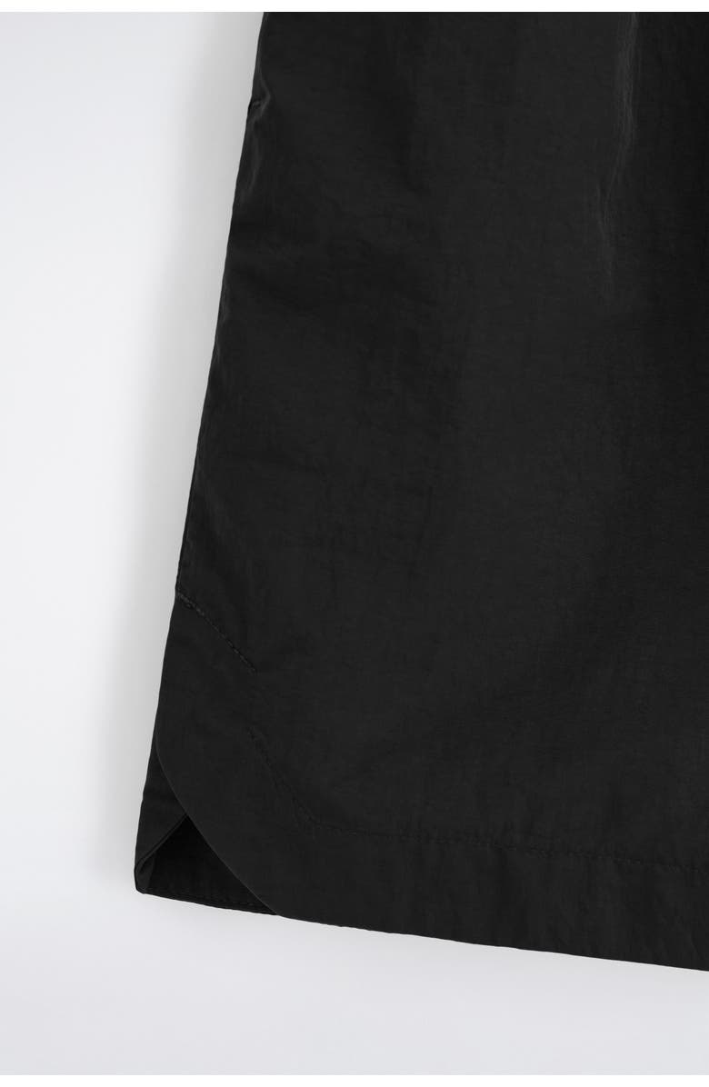 COS Nylon Wide-leg Drawstring Swim Shorts, Alternate, color, Black