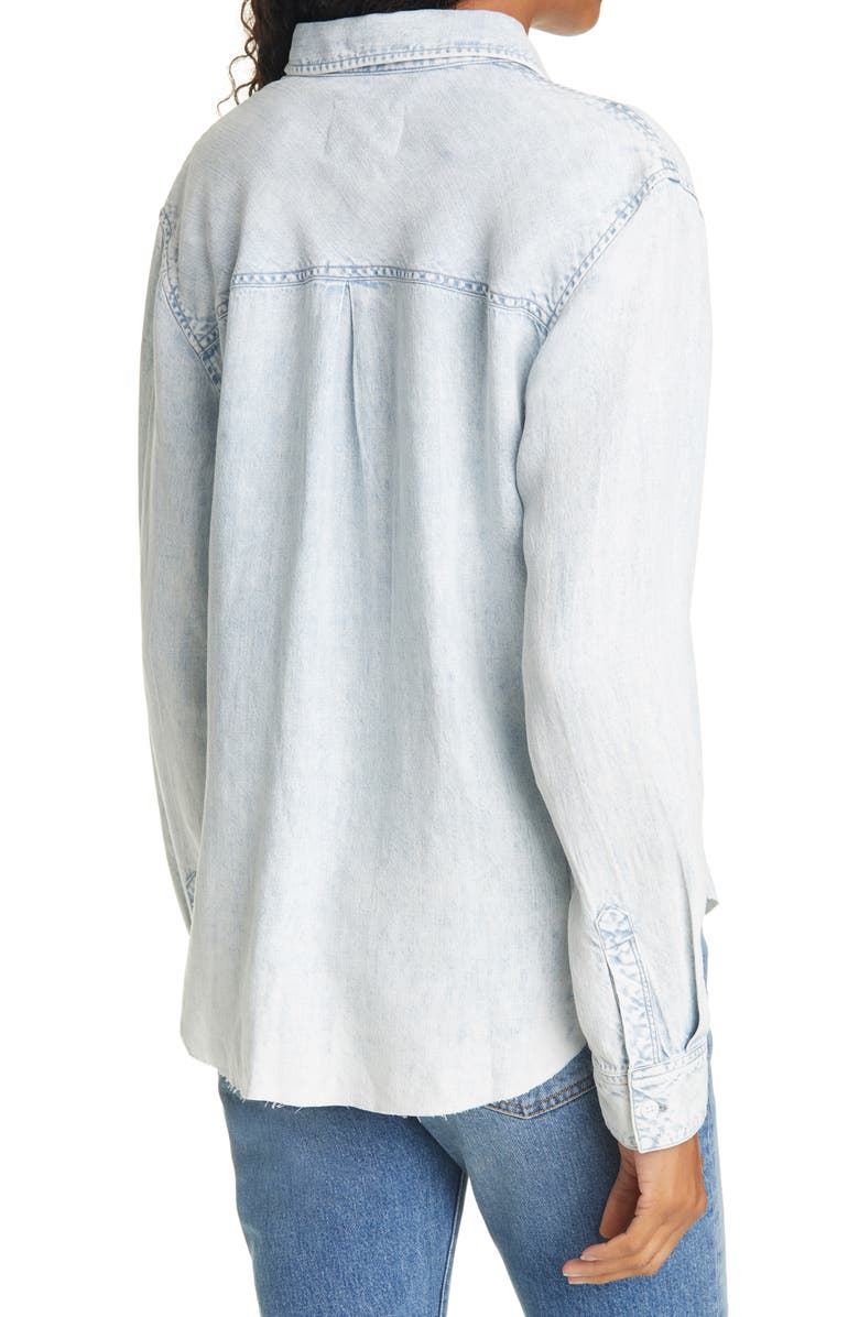 Rails Ingrid Raw Hem Chambray Shirt, Alternate, color,