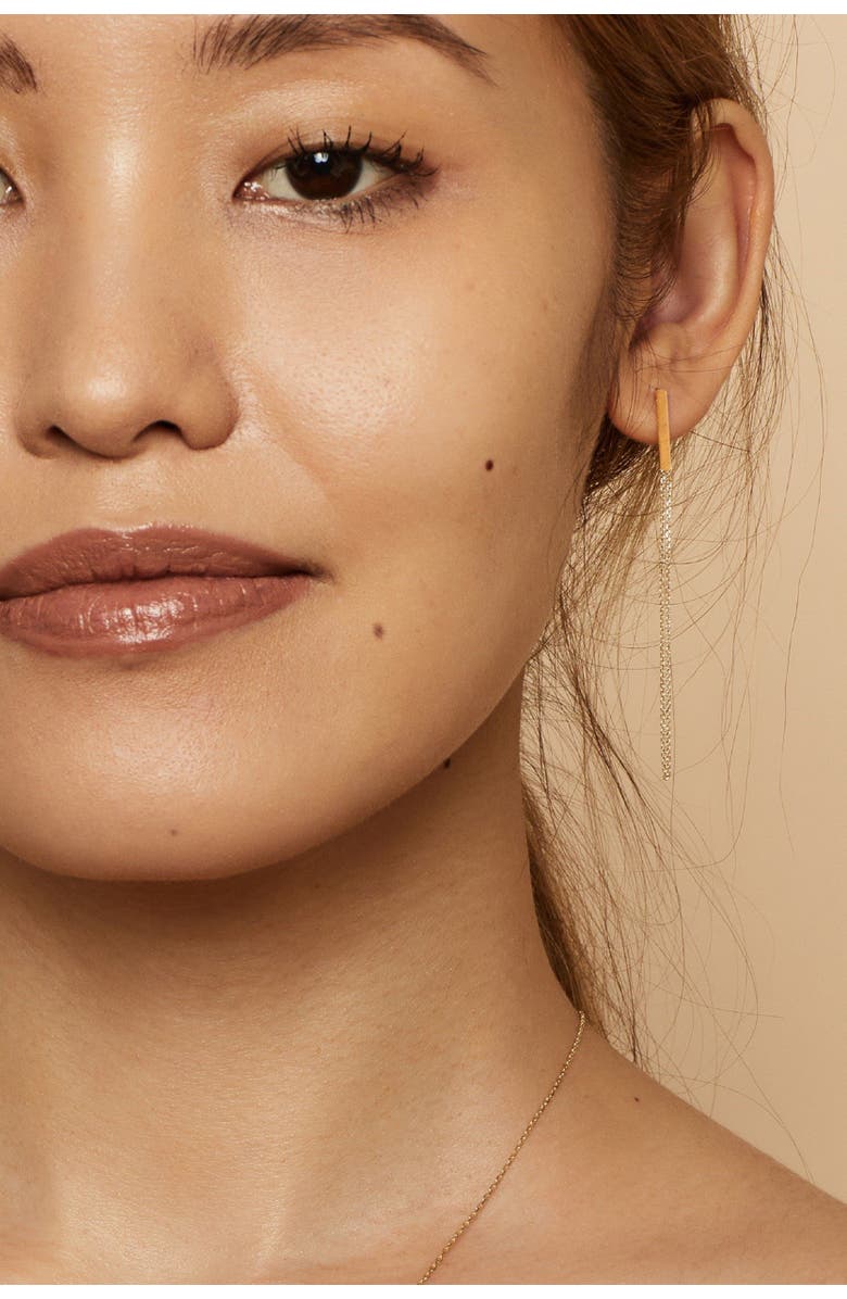 Oradina 14K Yellow Gold Donatello Drop Earrings, Alternate, color, Yellow Gold