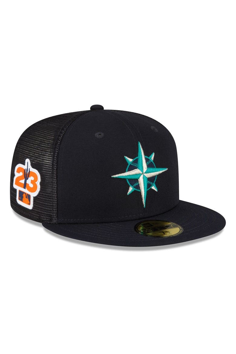 Men's New Era  Navy Seattle Mariners 2023 Spring Training 59FIFTY Fitted Hat, Main, color, Navy